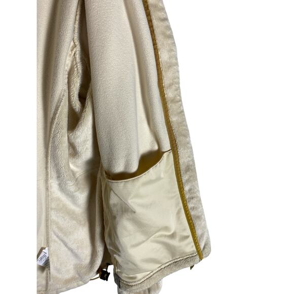 Womens L.L. Bean sherpa White full zip sweater size Large - Picture 5 of 7